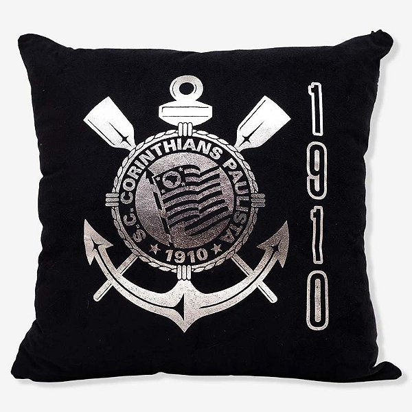 ALMOFADA FIBRA SUEDE 40X40CM CORINTHIANS