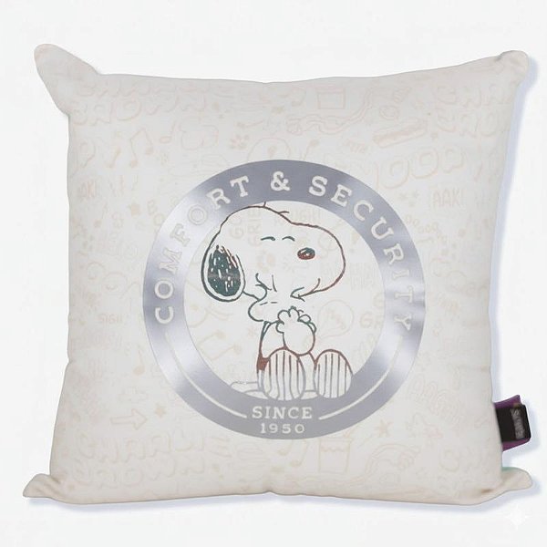 ALMOFADA FIBRA VELUDO 40X40CM SNOOPY COMFORT & SECURTY
