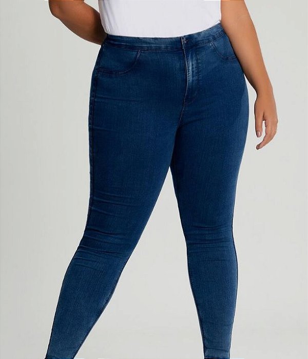 Calça Lunender Jeans Skinny Cropped Fit For Plus Size