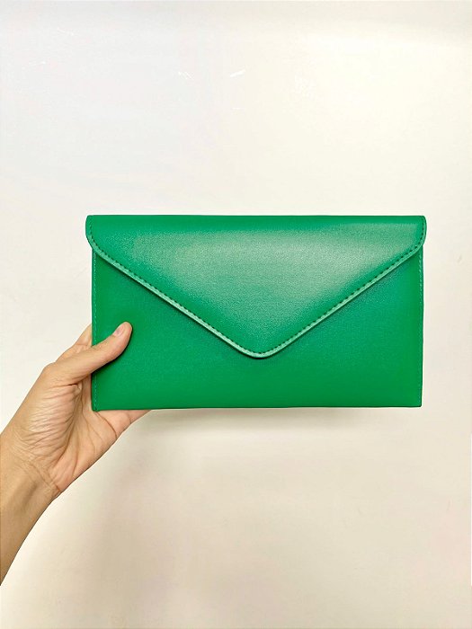 Bolsa Clutch Envelope Verde