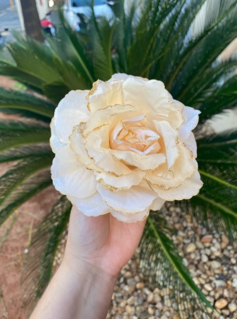 Presilha de cabelo Flor Amarela