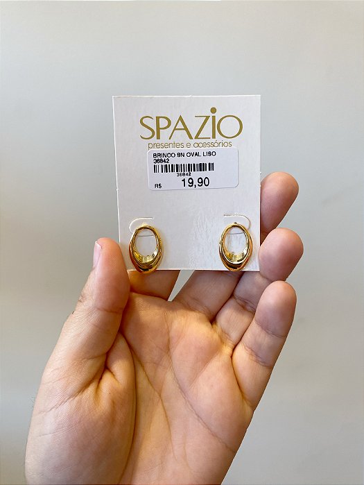 Brinco oval liso