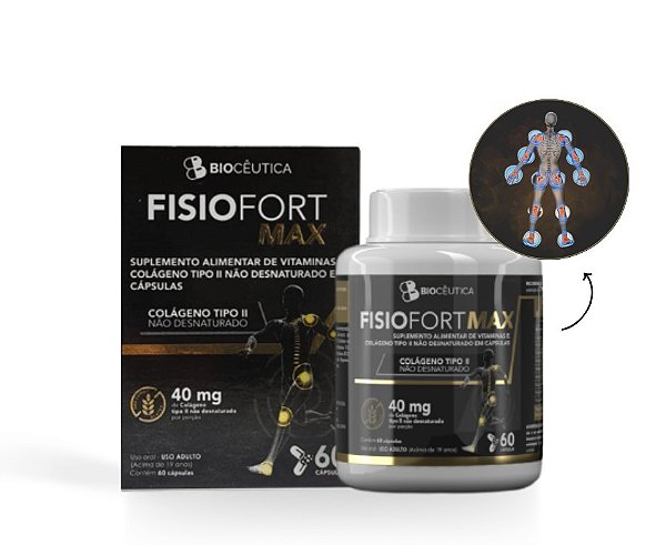 Colágeno Tipo II e Vitaminas Fisiofort Max 60 cáps