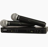 Microfone Shure BLX288/PG58-J10 Sem Fio Preto
