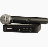 Microfone Shure BLX24/PG58-J10 Sem Fio Preto