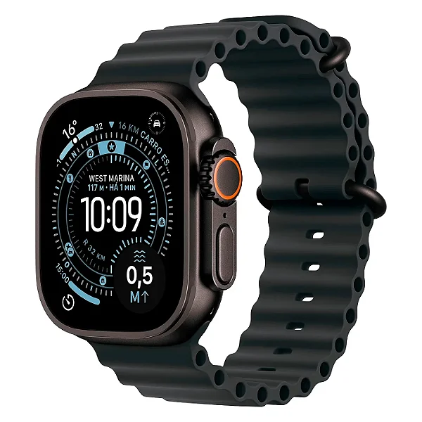 Apple Watch Ultra 3 MF0J4LW/A Celular + GPS Caixa Titânio Preto 49MM - Oceano Preto