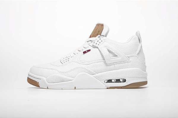 Tênis Levi's x Air Jordan 4 White Denim