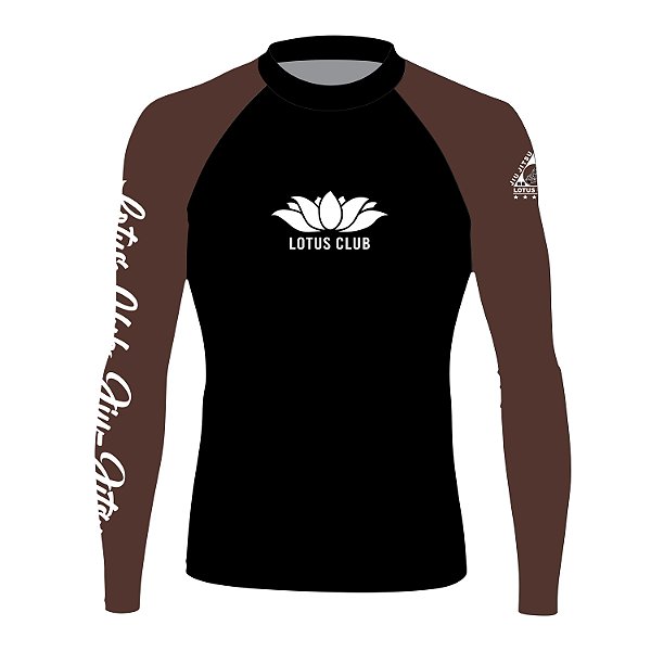 Rash Guard Manga Longa Marrom - Lotus Jiu-Jitsu