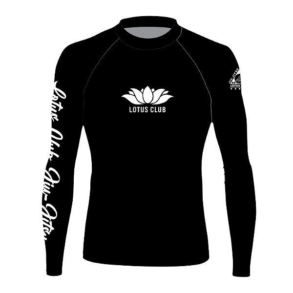 Rash Guard Manga Longa Preta - Lotus Jiu-Jitsu