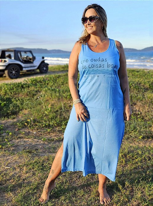 Vestido Longo - Ondas de coisas boas