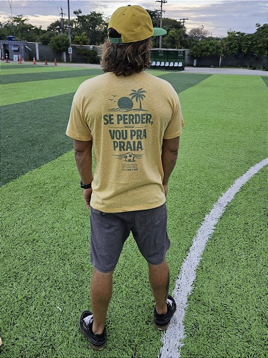 Camiseta Masculina Se Perder Vou pra Praia