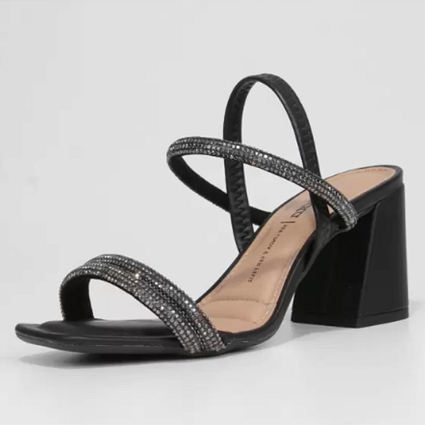 Sandália Dakota Tiras Strass Brilho Metalizada Salto Alto Z9571