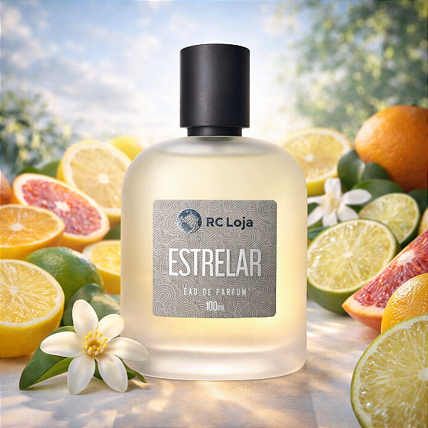 Perfume Estrelar Unissex 100ml - Fragrância fresca cítrica floral atalcada