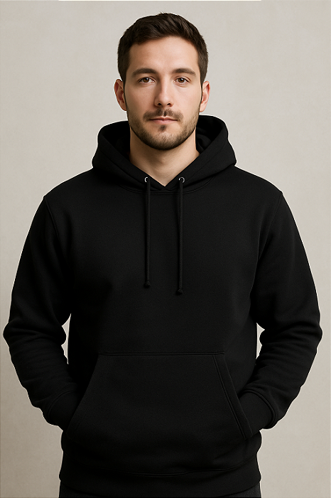 Blusa de Moleton Canguru com Capuz