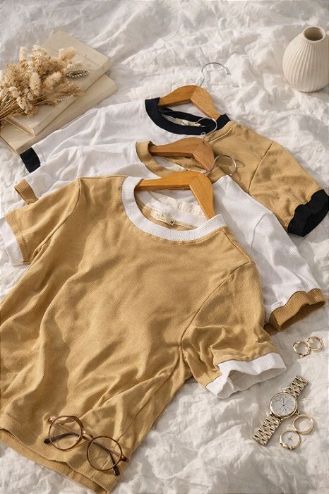 T-shirt ribana bicolor