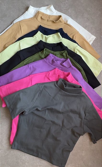 Combo 2 Blusa com manga gola alta SORTIDAS