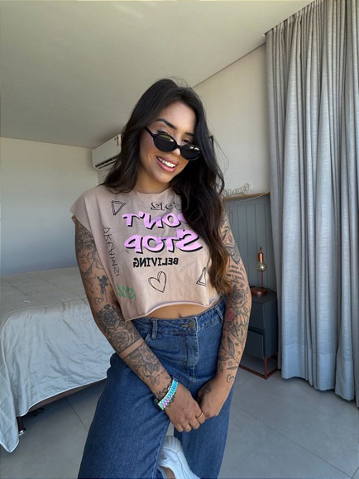 CROPPED MARCHÃO DON'T STOP BELIVING