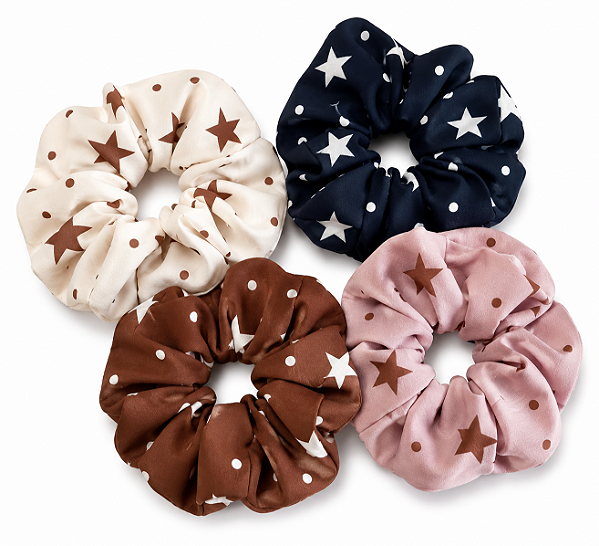 SCRUNCHIE DE TECIDOS ESTRELINHAS