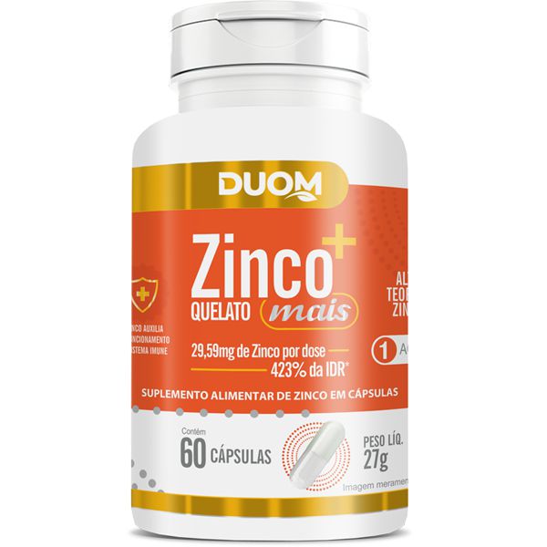ZINCO QUELATO MAIS 60 CAPSULAS 450MG DUOM