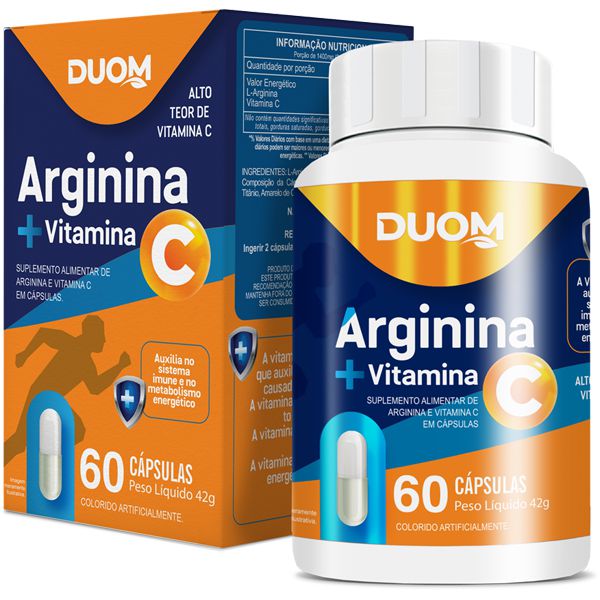 ARGININA E VITAMINA C 60 CAPSULAS 700MG DUOM