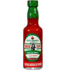 MOLHO CAROLINA REAPER 60ML FOGO MINEIRO ARDENCIA FORTE