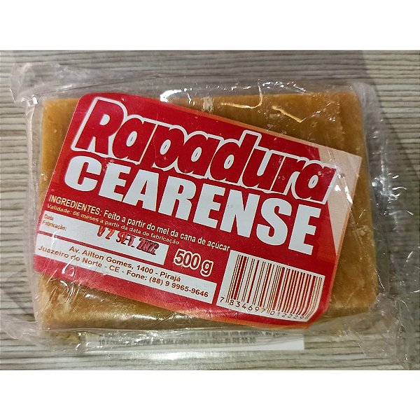 RAPADURA CEARENSE 500G JUAZEIRO DO NORTE CEARA