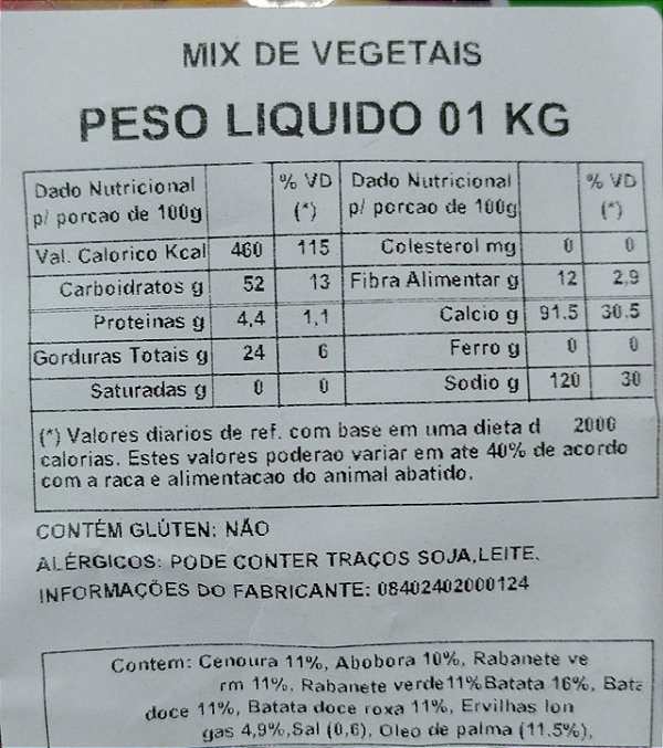 CHIPS MIX DE VEGETAIS 100G