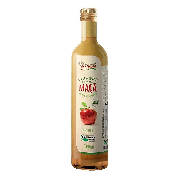 VINAGRE DE MACA ORGANICO 4 ACIDEZ FAZENDA SAO ROQUE 500ML VIDRO