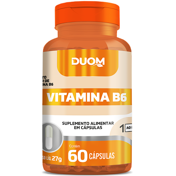 VITAMINA B6 60 CAPSULAS 450MG DUOM VALIDADE 30 07 26