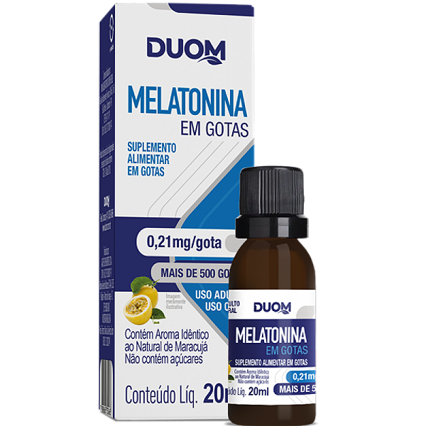 MELATONINA EM GOTAS 20ML SABOR MARACUJA DUOM