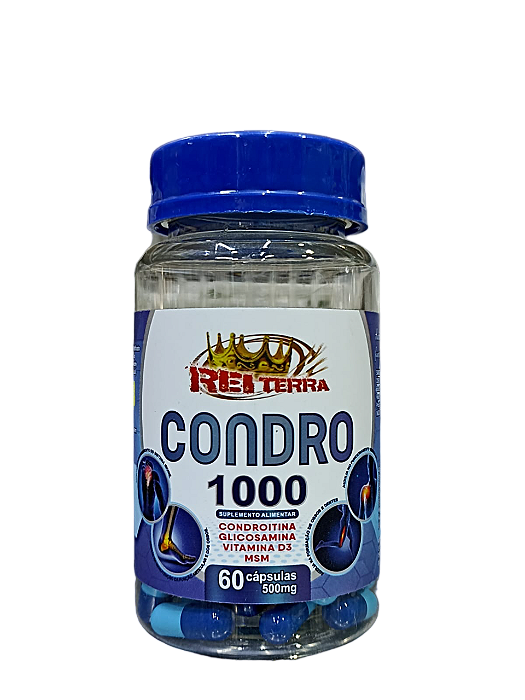 CONDRO 1000 CONDROITINA GLICOSAMINA MSM 60 CAPSULAS DE 500MG REI TERRA