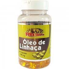 OLEO DE LINHACA 60 CAPSULAS 1000MG REI TERRA LINUM USITATISSIMUM VALIDADE 12 08 26