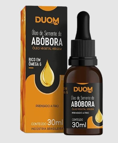 OLEO DE SEMENTE DE ABOBORA VIRGEM PRENSADO A FRIO 30ML DUOM