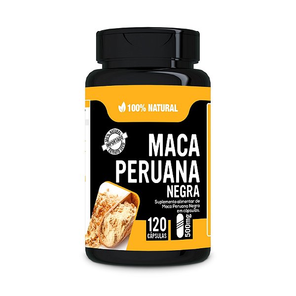 MACA PERUANA NEGRA 120 CAPSULAS 500MG 100 NATURAL