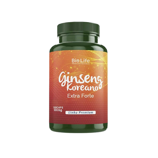 GINSENG COREANO EXTRA FORTE 60 CAPSULAS 500MG BIOLIFE