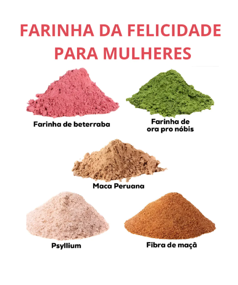 FARINHA DA FELICIDADE MULHERES 5 FARINHAS 100G