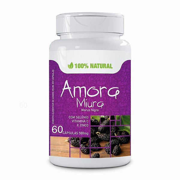 AMORA MIURA MORUS NIGRA 60 CAPSULAS 500MG 100 NATURAL