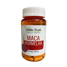 MACA PERUANA VERMELHA 120 CAPSULAS 500MG NINHO VERDE