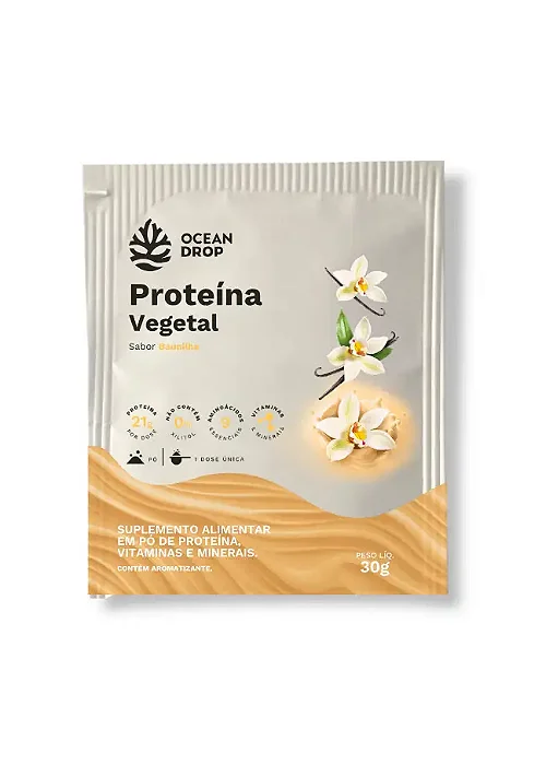 PROTEINA VEGETAL BAUNILHA 1 UNIDADE OCEAN DROP 30G