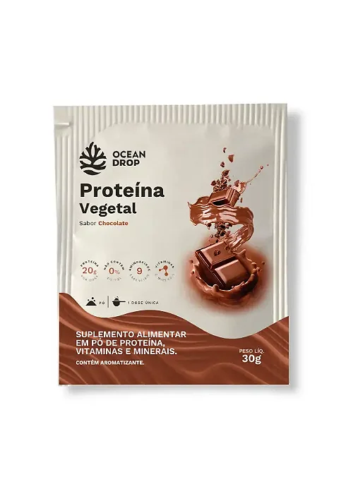 PROTEINA VEGETAL CHOCOLATE 1 UNIDADE OCEAN DROP 30G