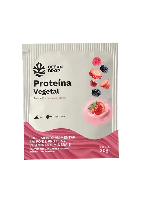 PROTEINA VEGETAL FRUTAS VERMELHAS 1 UNIDADE OCEAN DROP 30G