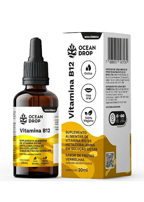 VITAMINA B12 METILCOBALAMINA GOTAS 20ML VEGANO OCEAN DROP