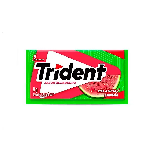 TRIDENT DE MELANCIA 01 UN 8G SEM ACUCAR