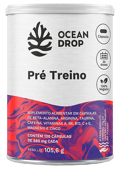 PRE TREINO 880MG 120 CAPSULAS OCEAN DROP