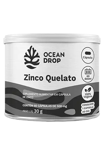 ZINCO QUELATO 60 CAPSULAS 500MG OCEAN DROP
