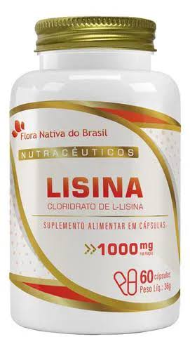 LISINA CLORIDRATO DE L LISINA 60 CAPSULAS 815MG FLORA NATIVA