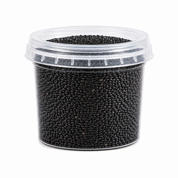GERGELIM PRETO CRU COM CASCA 100G POTE COM TAMPA