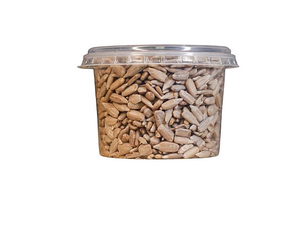 SEMENTE DE GIRASSOL DESCASCADA CRUA PEPITA 100G POTE COM TAMPA