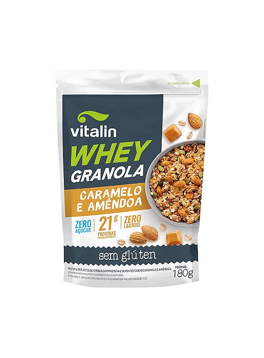 GRANOLA COM WHEY SEM GLUTEN ZERO ACUCAR VITALIN 180G