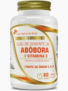 OLEO DE SEMENTE DE ABOBORA 60 CAPSULAS 1000MG FLORA NATIVA